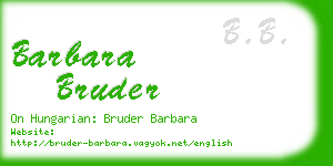 barbara bruder business card